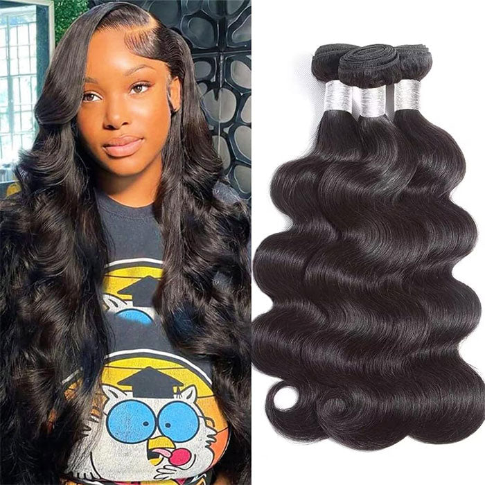 Body Wave Virgin Human Hair - 4 Bundle Deal (Extra Volume)