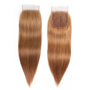 4x4 Lace Closure Light Brown Color 30 Straight Human Hair