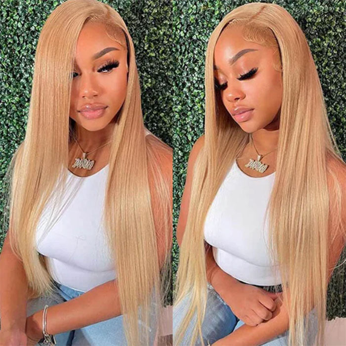 Honey Blonde Lace Frontal Wig Human Hair