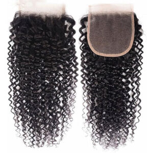 Jerry Curly 4x4 Lace Closure Pre Plucked Virgin Human Hair