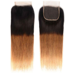 Ombre Blonde 4x4 Lace Closure Pre-Plucked Human Hair